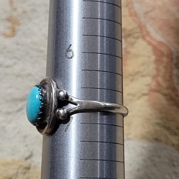 Sterling Silver Turquoise Ring. #1 - Picture 5 of 6